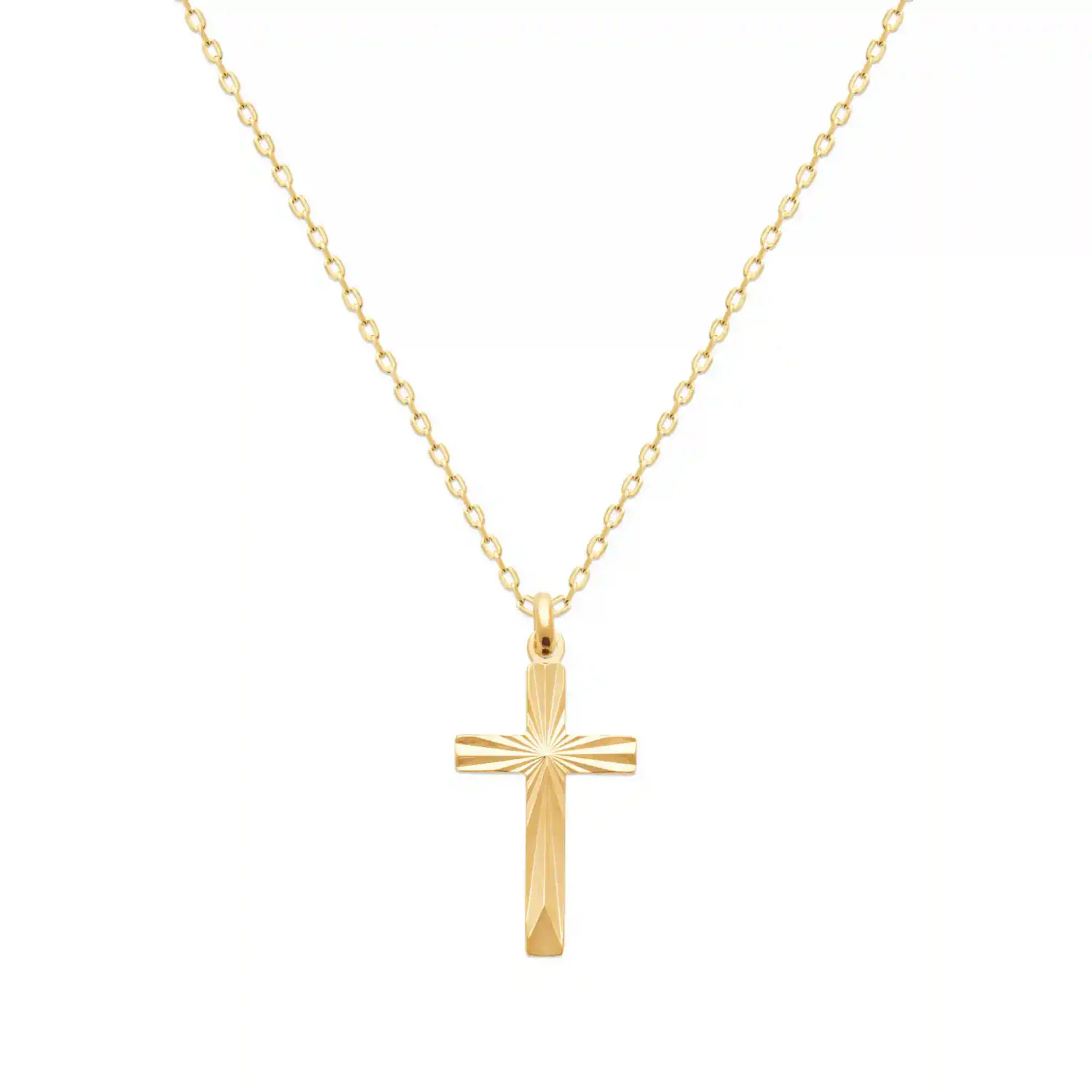 Oriana France croix pendentif plaqué or étoilé