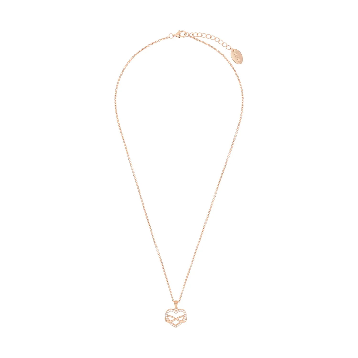 s.Oliver Cœur collier femme argent rosé zircone