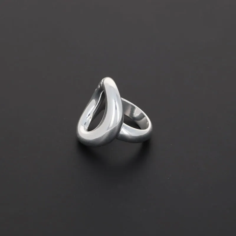 Secret de Cuir N°1500 ovale étoiles bague argentée