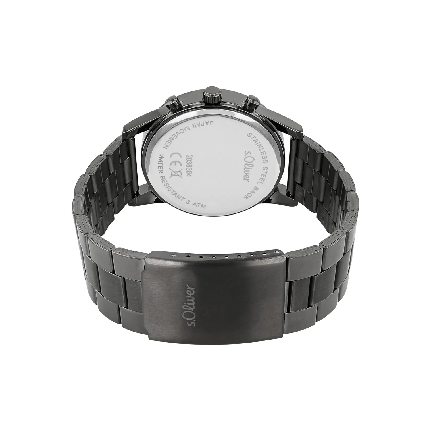s.Oliver montre chronographe homme noir acier