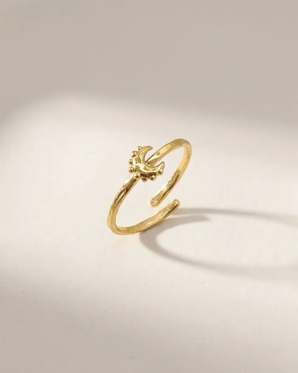 Elise Tsikis Celeste bague dorée femme ajustable