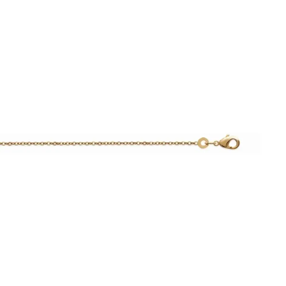 Oriana France chaîne forçat diamantée plaqué or 1,45 mm