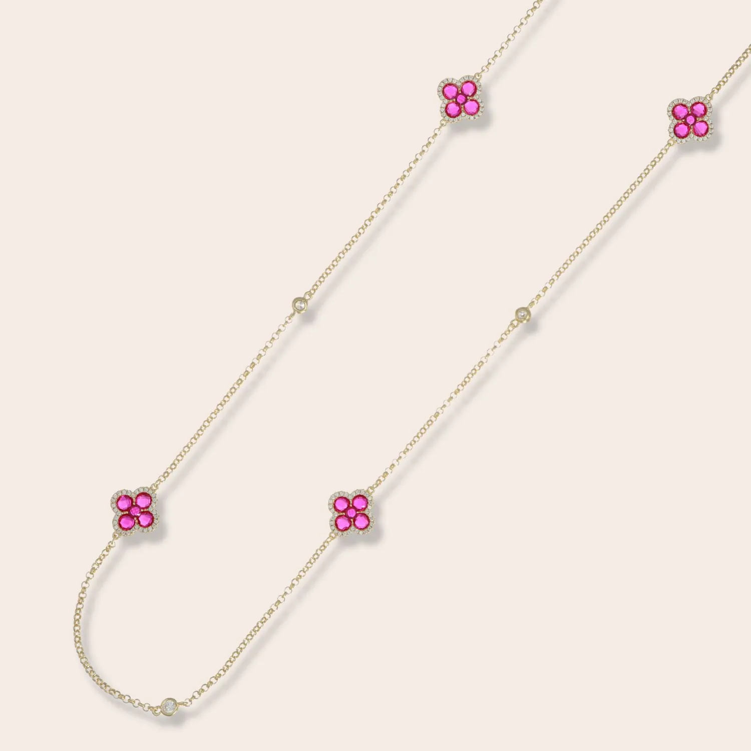 Ultima Edizione Flower collier long 90 cm fleur