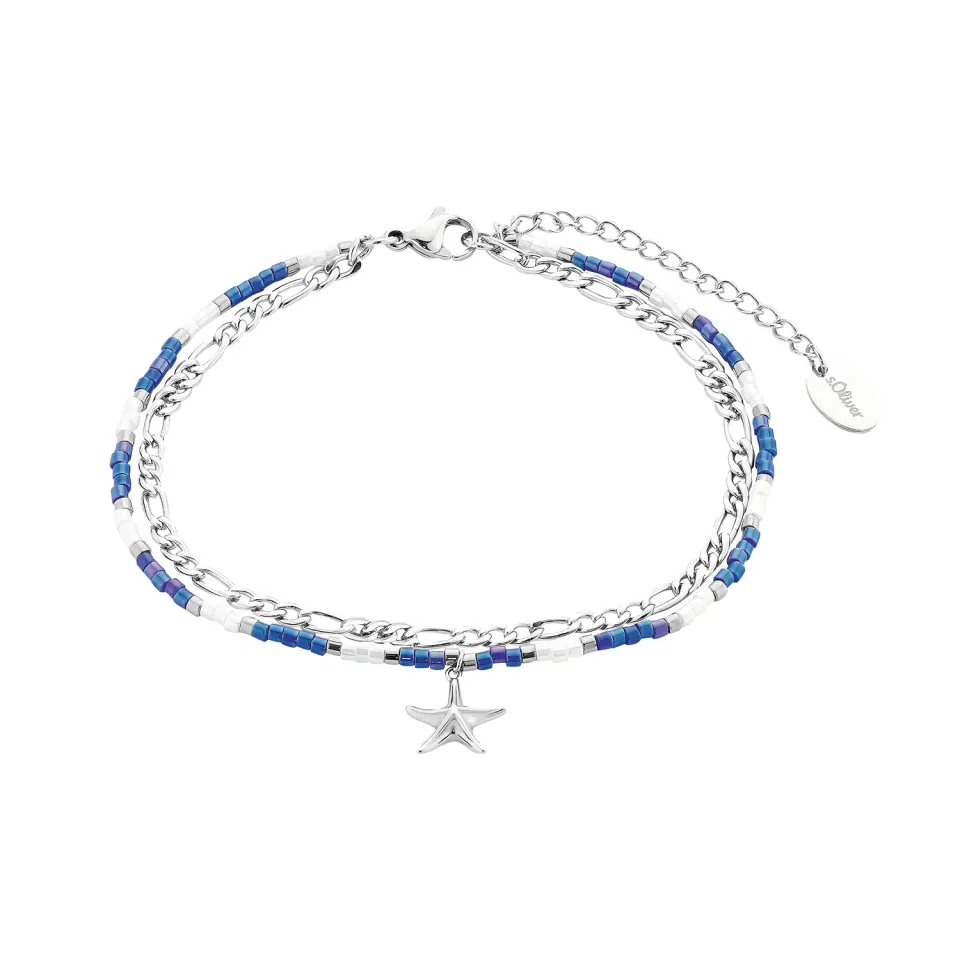 s.Oliver Bracelet Cheville Étoile Argent 22+5 cm Été