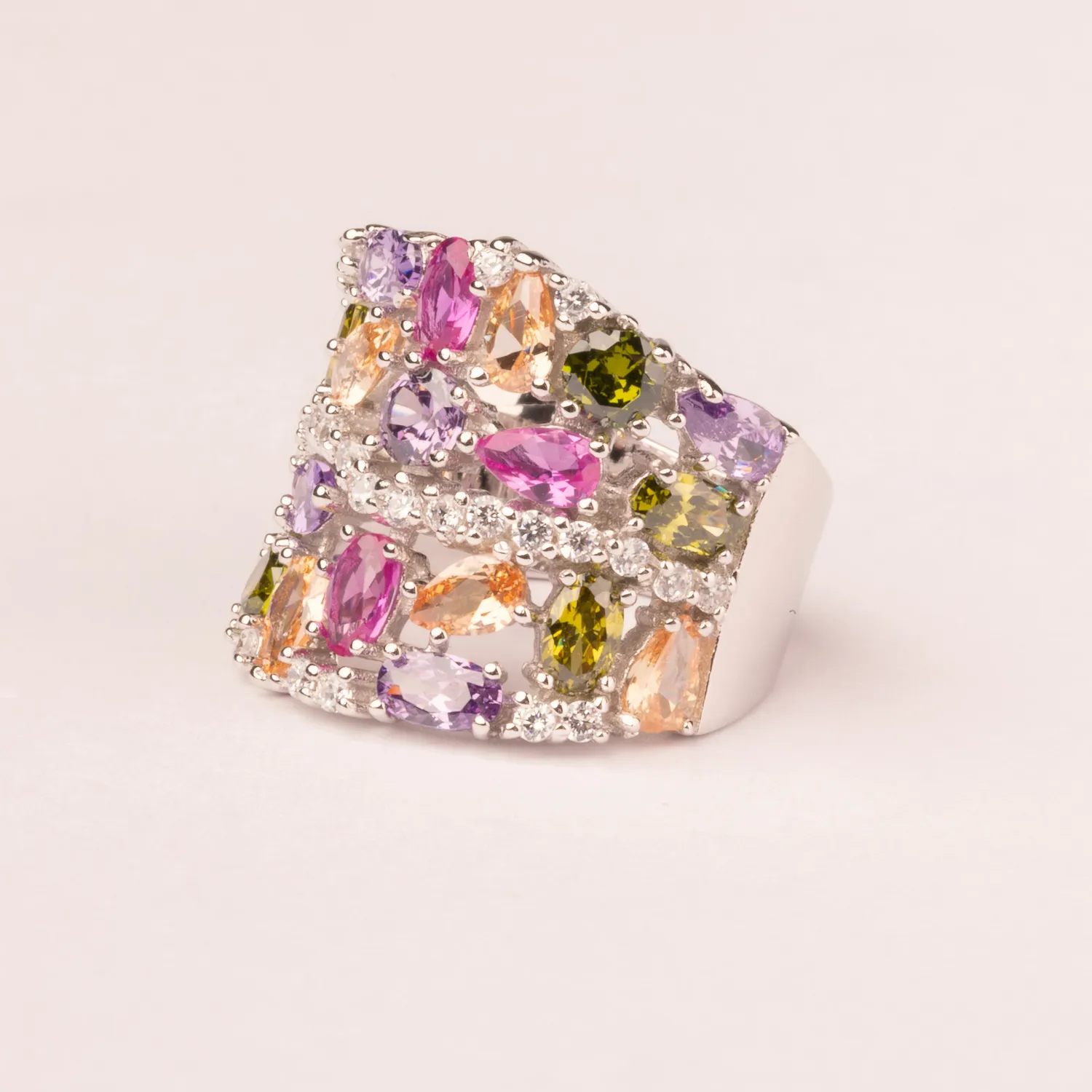 Ultima Edizione Fascia bague multicolore large