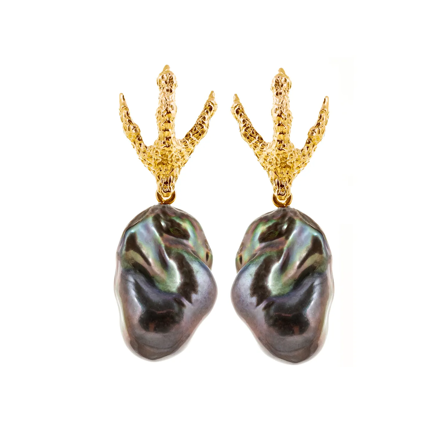 Lorella Tamberi Canal Artemis boucles griffe perle baroque grise