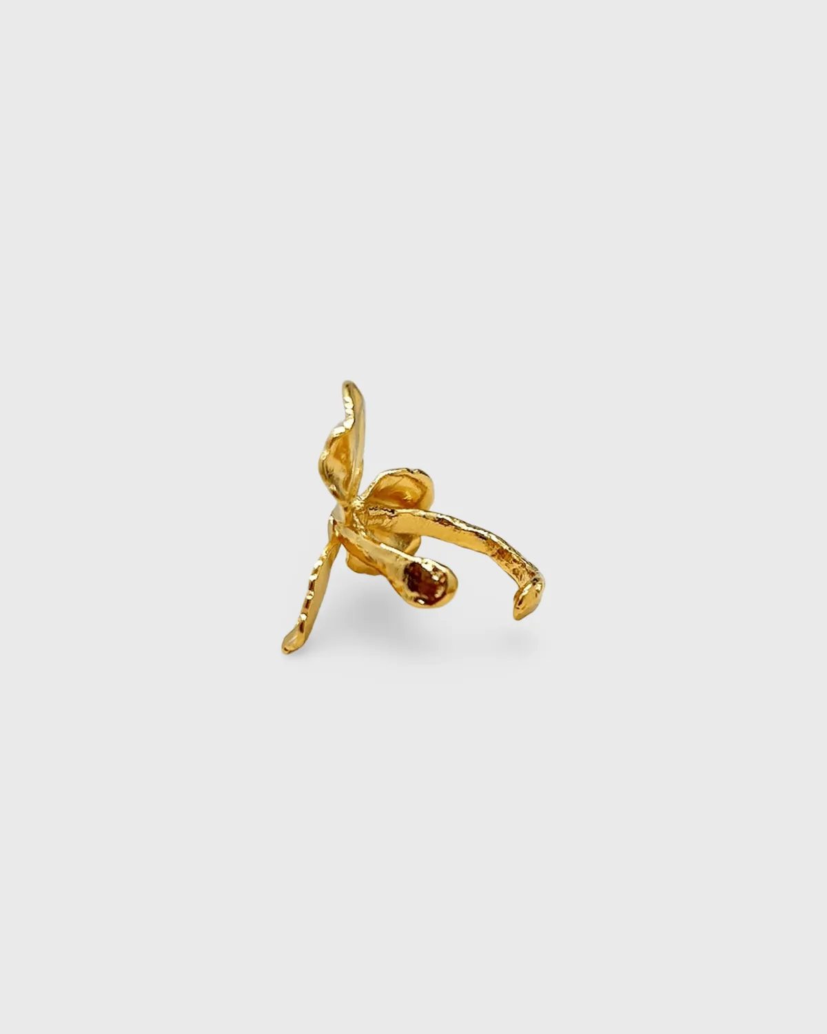 Elise Tsikis Flora earcuff fleur or jaune