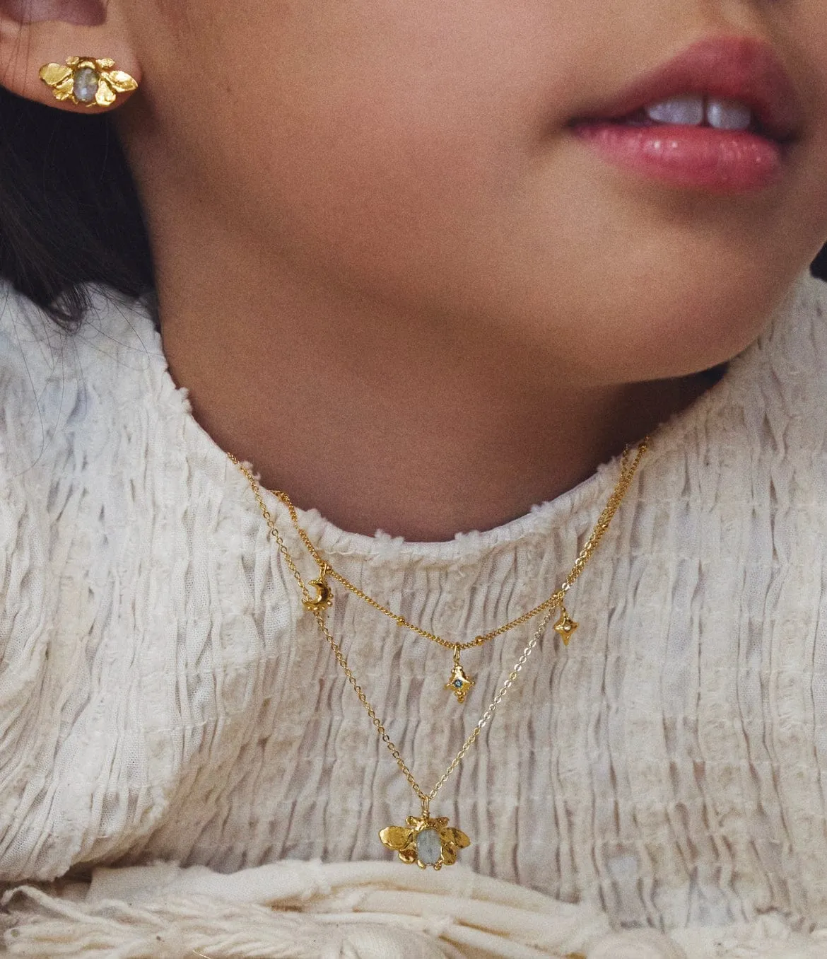 Elise Tsikis Galaxi collier breloques femme 36 cm