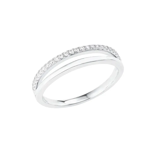 s.Oliver bague femme double rang argent 925 taille 58