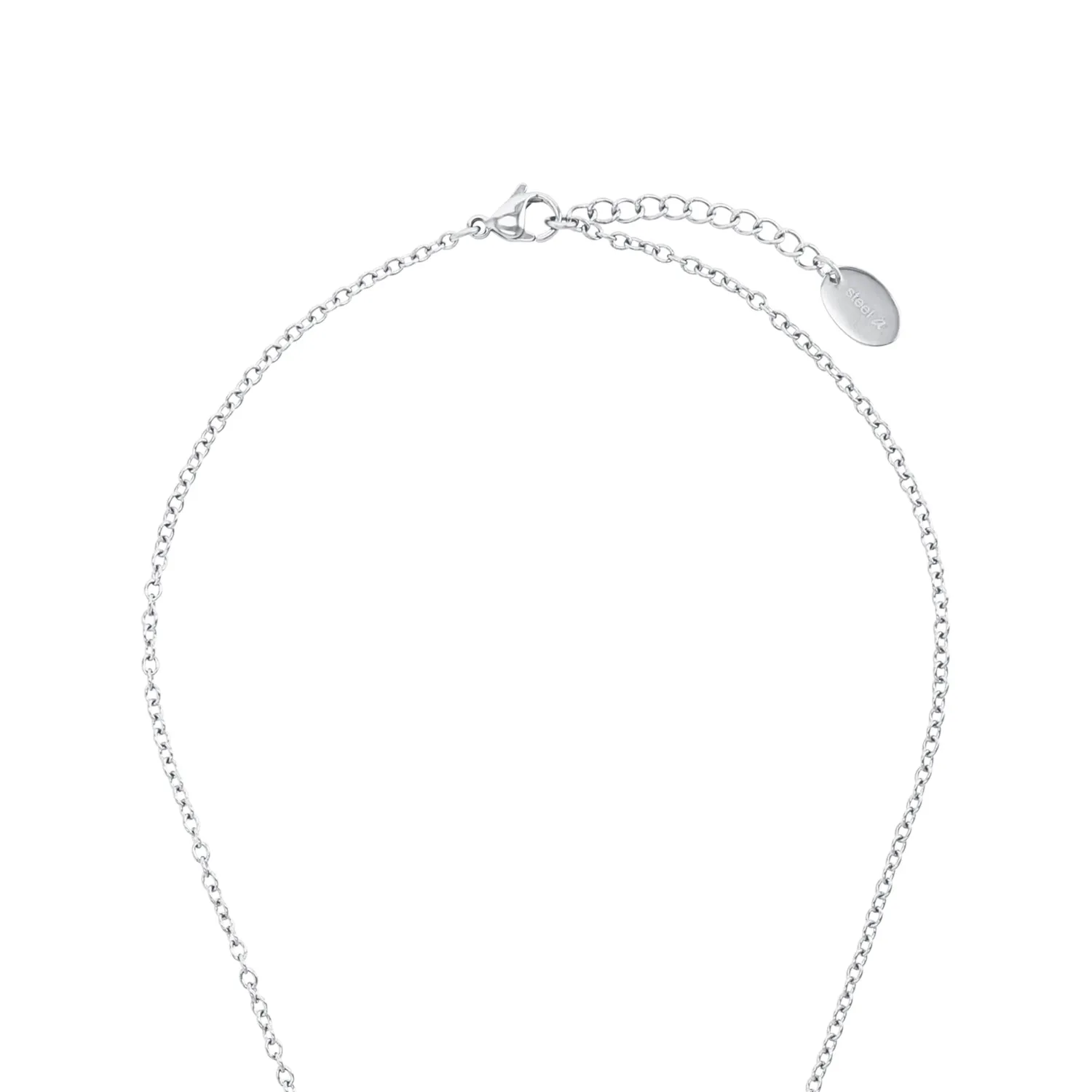 s.Oliver collier femme double cercle noir cristal