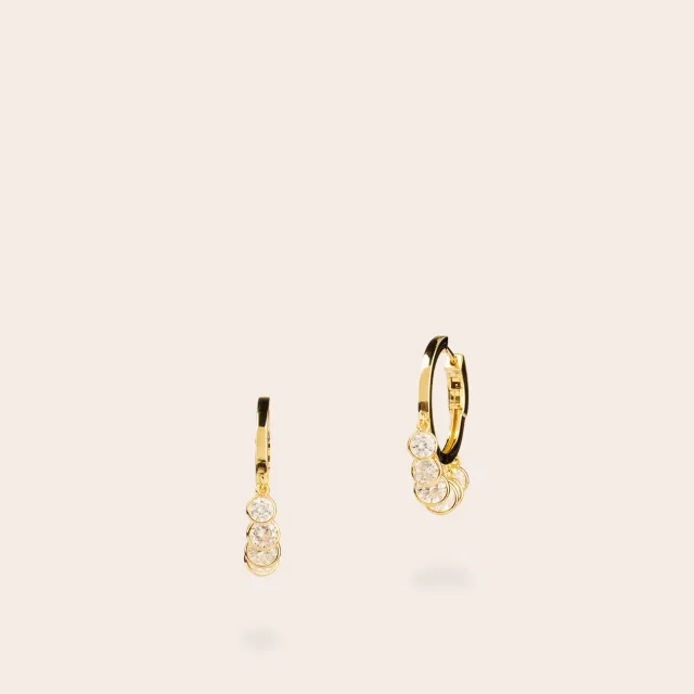 Ultima Edizione cerchio zircons boucles créoles pendantes