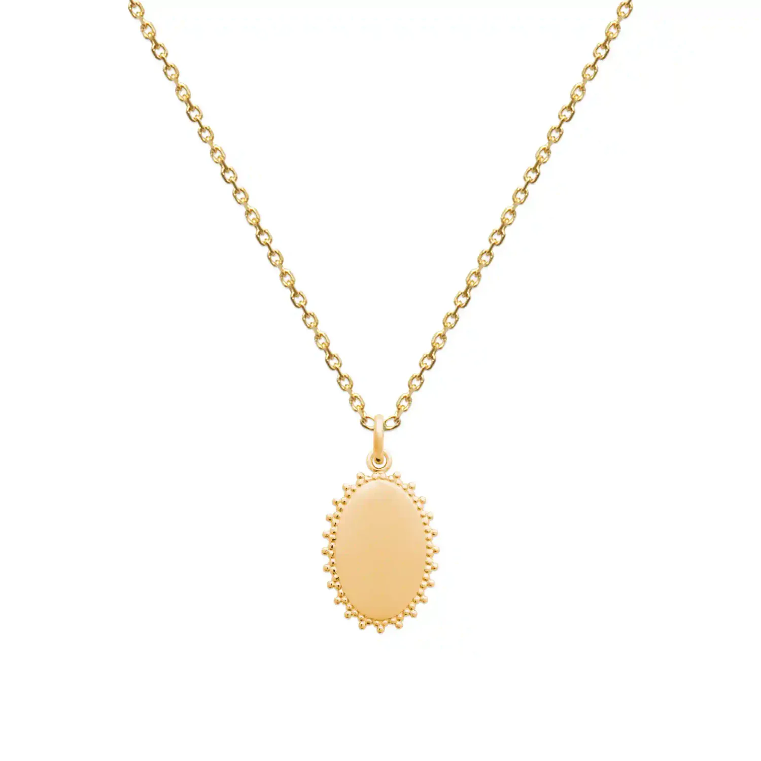 Oriana France pendentif losange soleil plaqué or