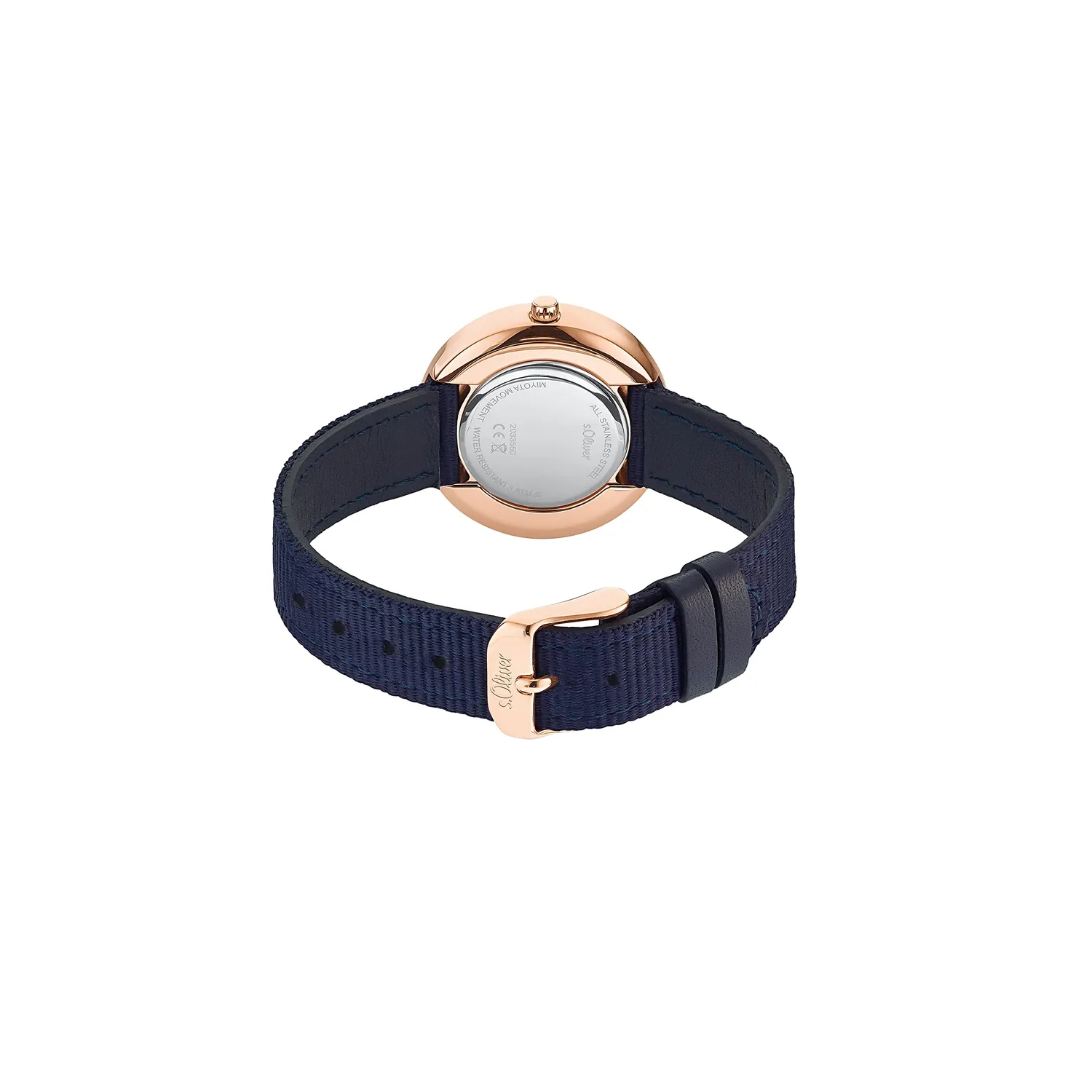 s.Oliver IP Silber Blau montre femme textile bleu