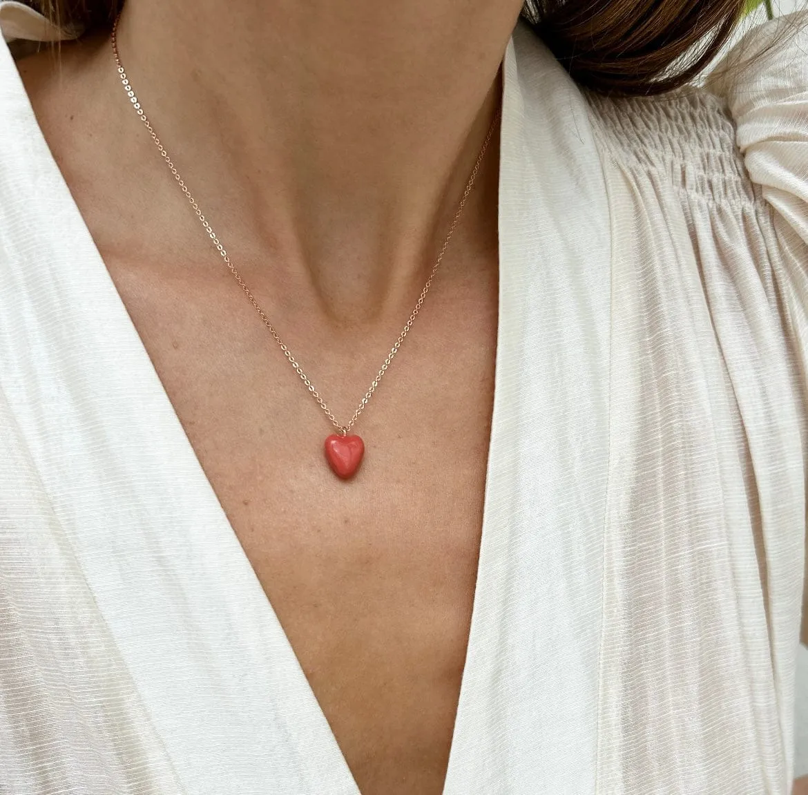 Elise Tsikis Hory Octobre Rose collier cœur