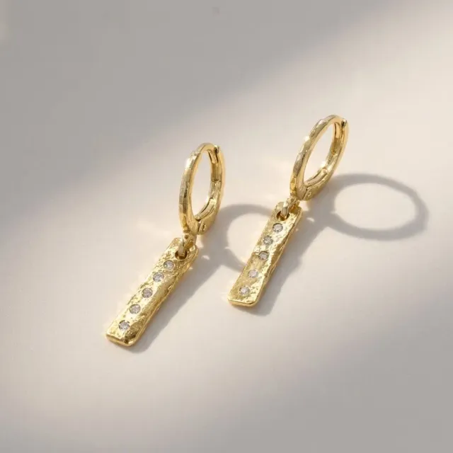 Elise Tsikis Lefkes boucles créoles cristaux or jaune
