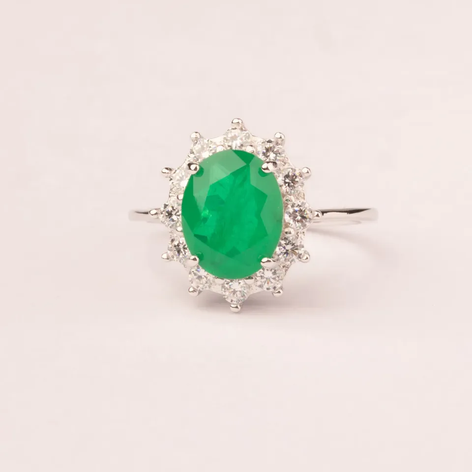Ultima Edizione Ovale Corolla 10x8 mm bague zircon coloré