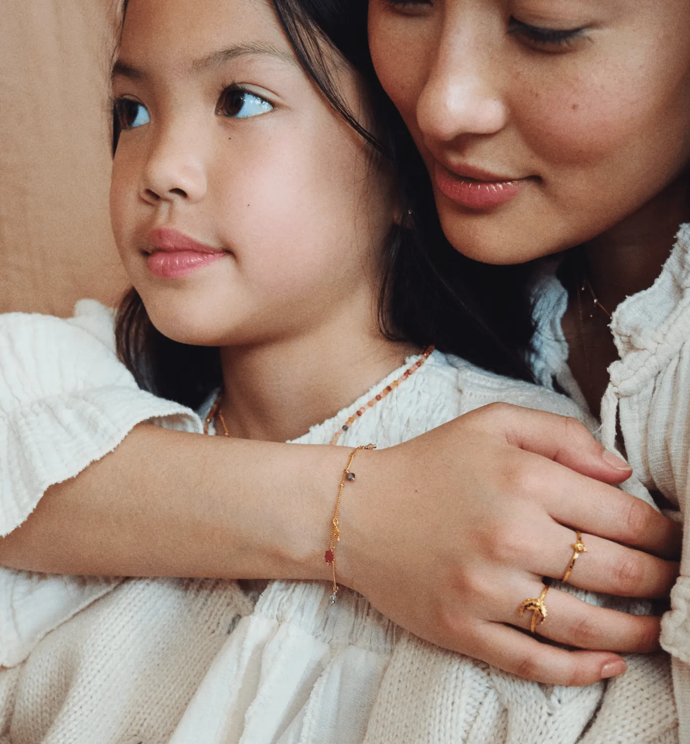 Elise Tsikis Mounia bague lune ajustable doré