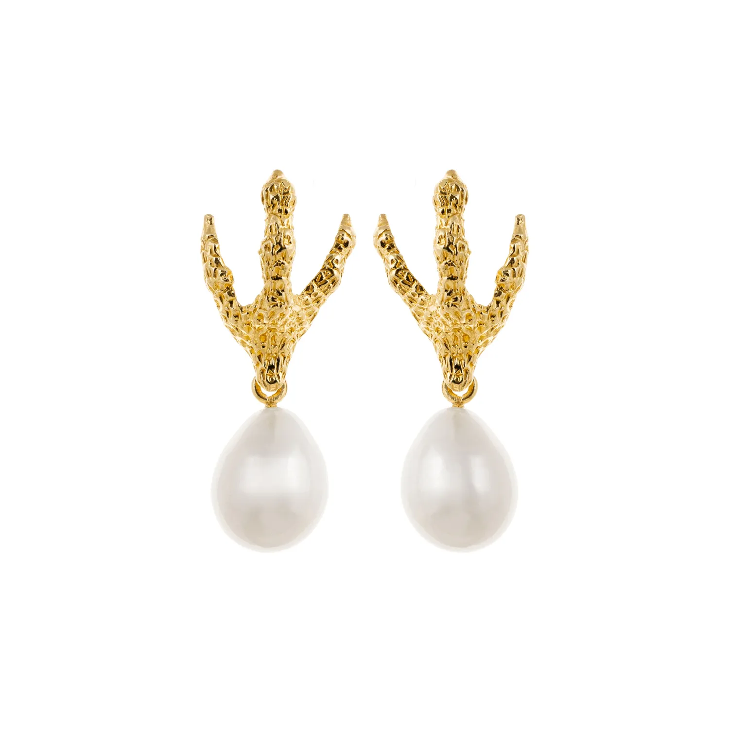 Lorella Tamberi Canal Artemis boucles oreilles griffe perle doré