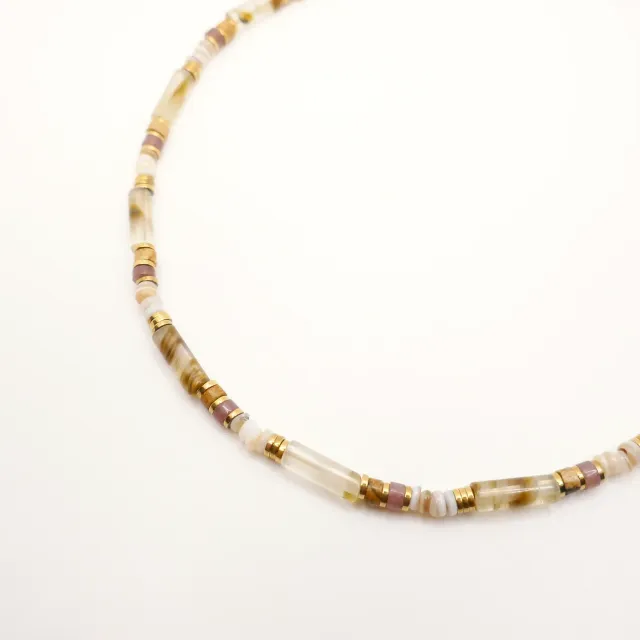 Cloralys Alma collier pierres watermelon 40 cm