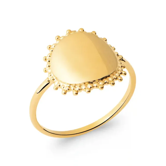 Oriana France Grand Soleil bague plaqué or 18 carats