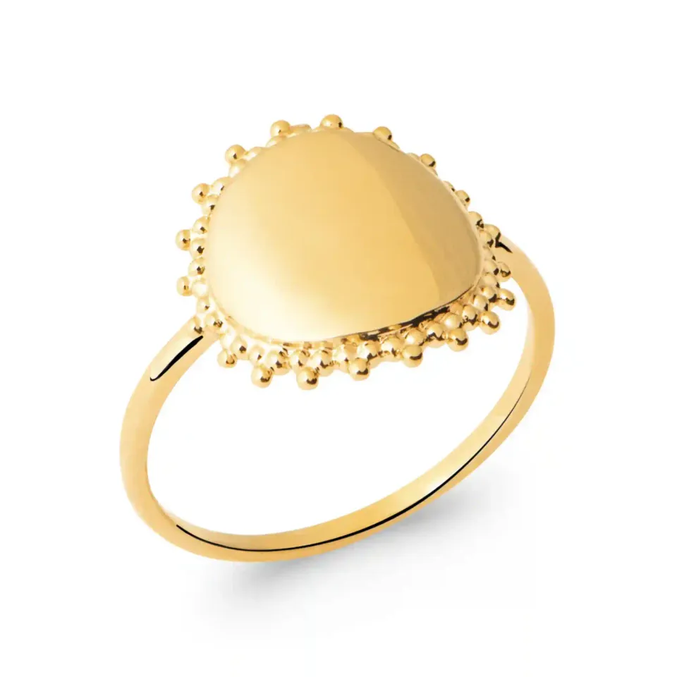 Oriana France Grand Soleil bague plaqué or 18 carats
