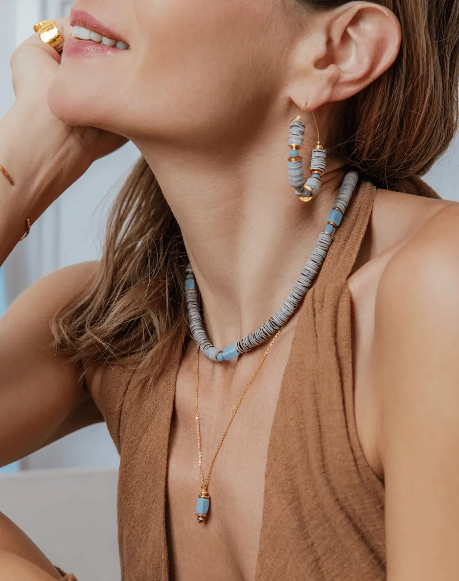 Elise Tsikis Eleftheria Samothrace collier perles naturelles