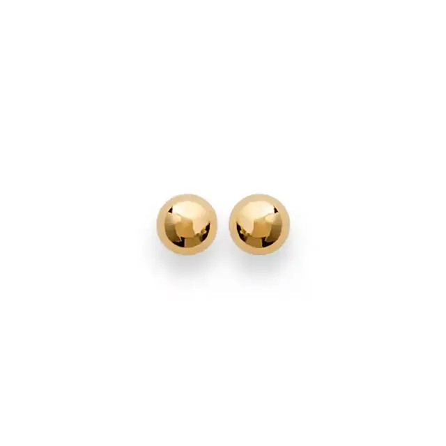 Oriana France puces boule 4 mm boucles d’oreilles plaqué or