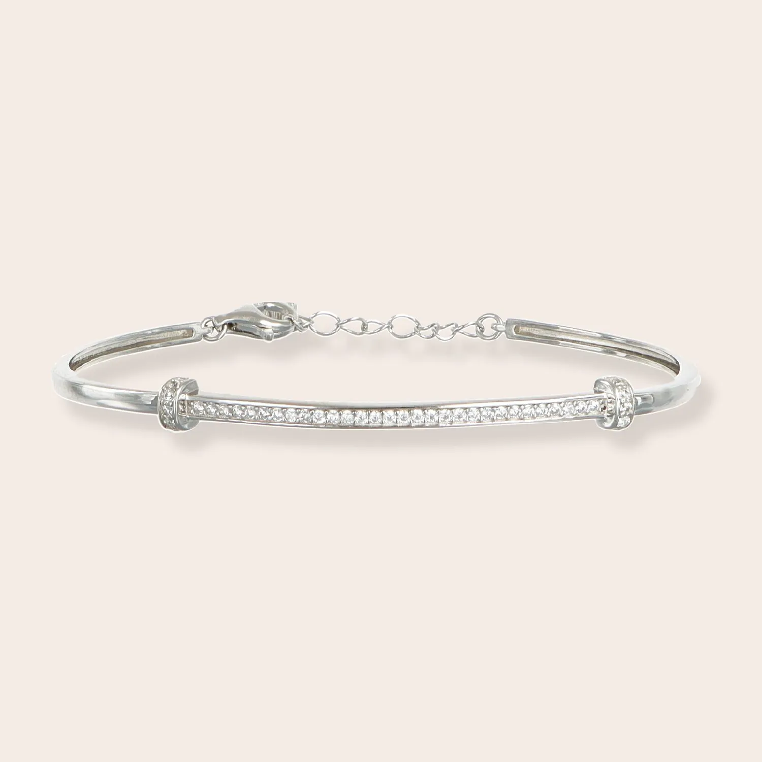 ULTIMA EDIZIONE Barretta zirconi bracelet semi-rigide