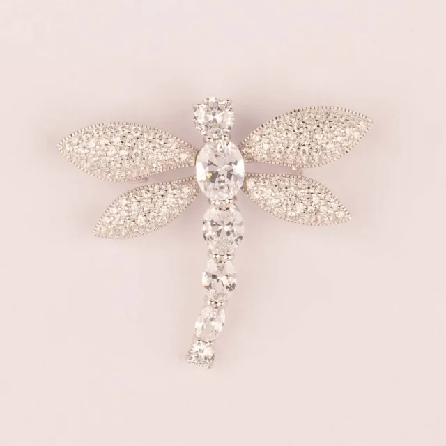 Ultima Edizione Libellula broche libellule zircons blancs