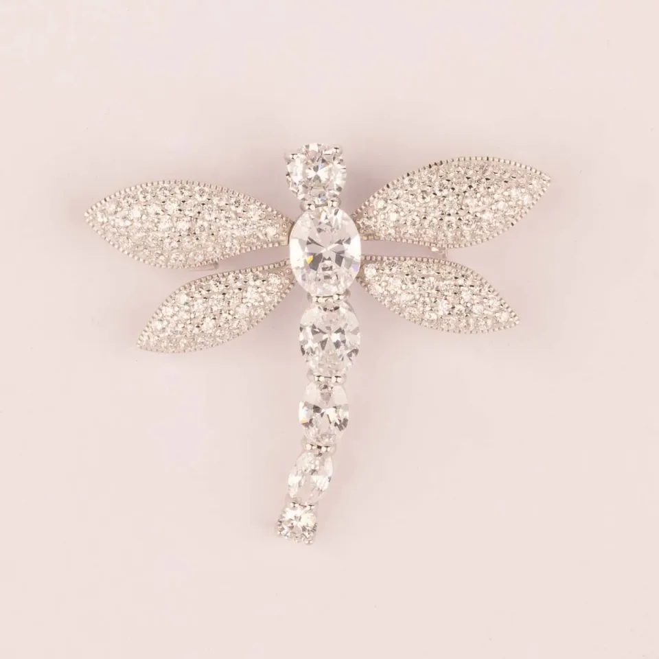 Ultima Edizione Libellula broche libellule zircons blancs