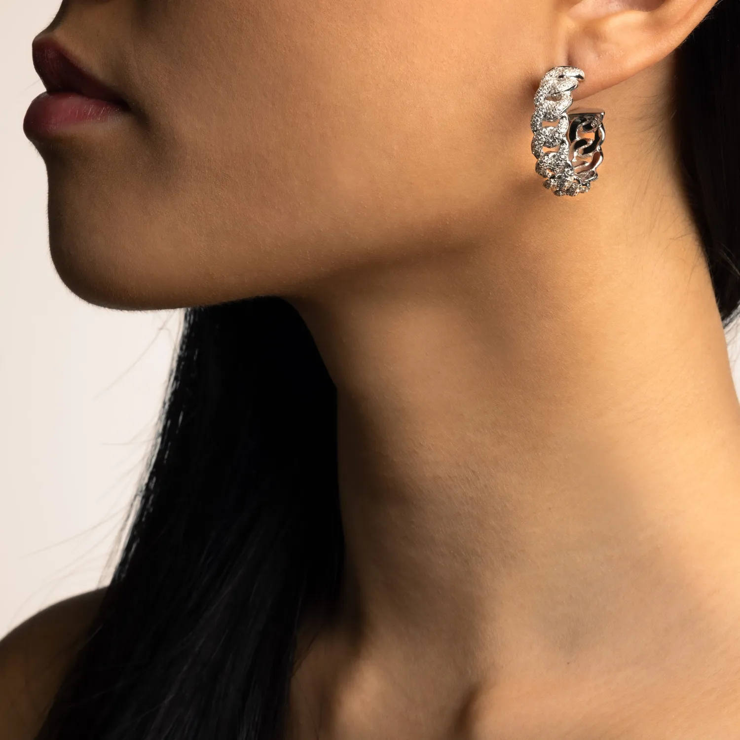 Ultima Edizione Maille gourmette boucles d’oreilles anneaux doré
