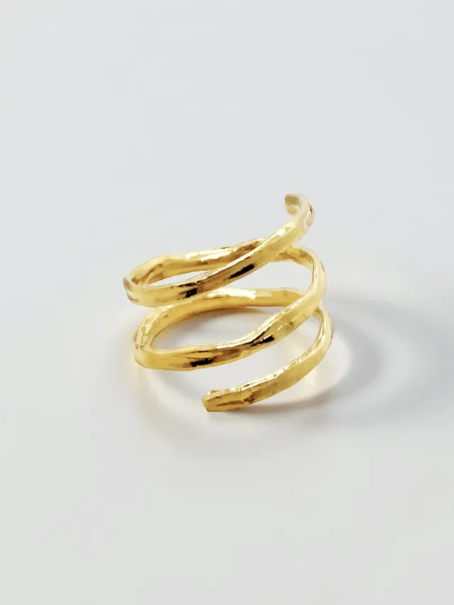 Elise Tsikis Surate bague or jaune ajustable