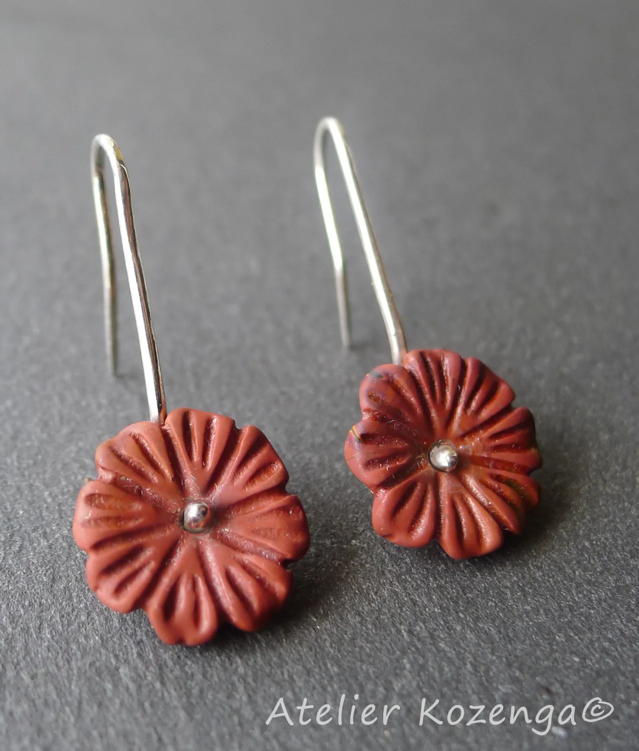 L'Atelier Kozenga Asea boucles d'oreilles argent jaspe