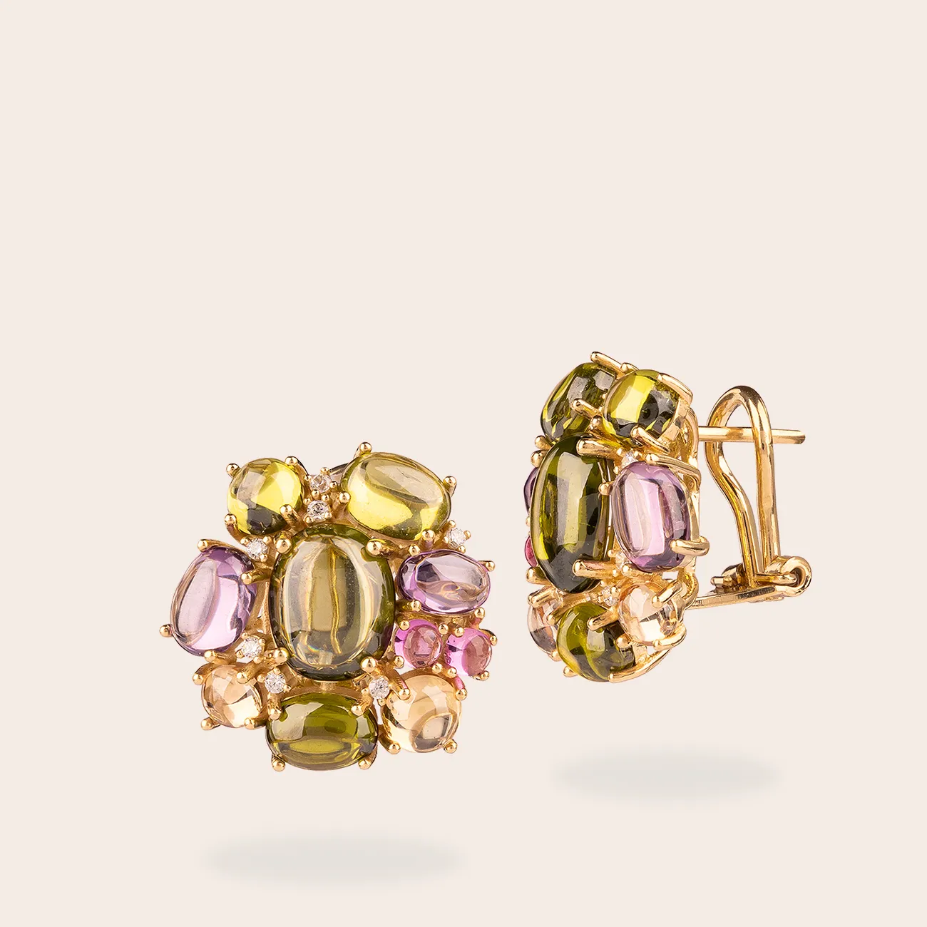 Ultima Edizione Multicolor Cabochon boucles d'oreilles