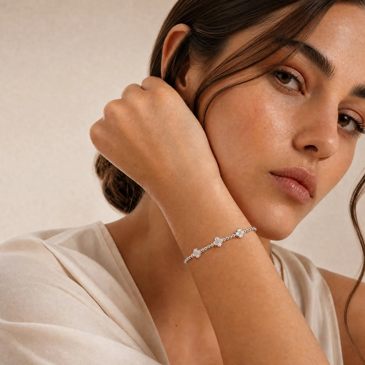 Ultima Edizione 3 Fiori Zirconi bracelet bangle fleurs