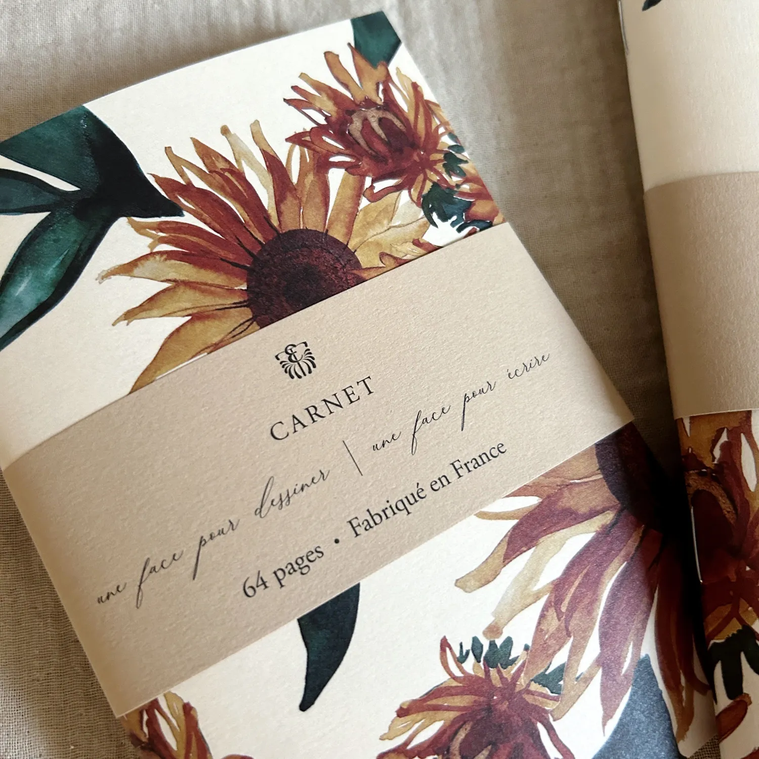Elise Tsikis Gisele carnet tournesol A5+A6