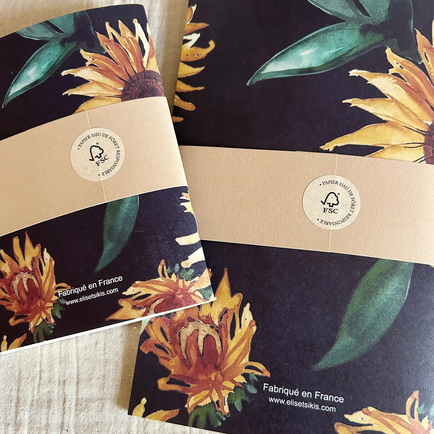 Elise Tsikis Leila duo carnets tournesol A5+A6