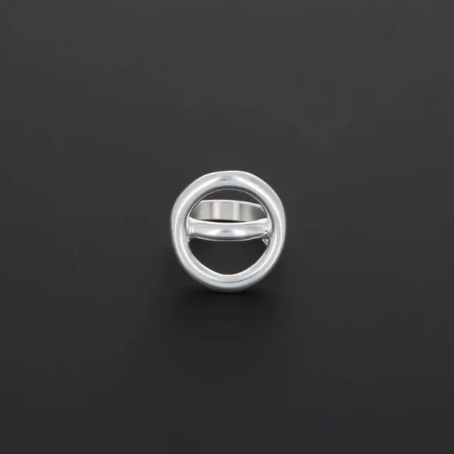Secret de Cuir N°1200 bague cercle plaqué argent simple