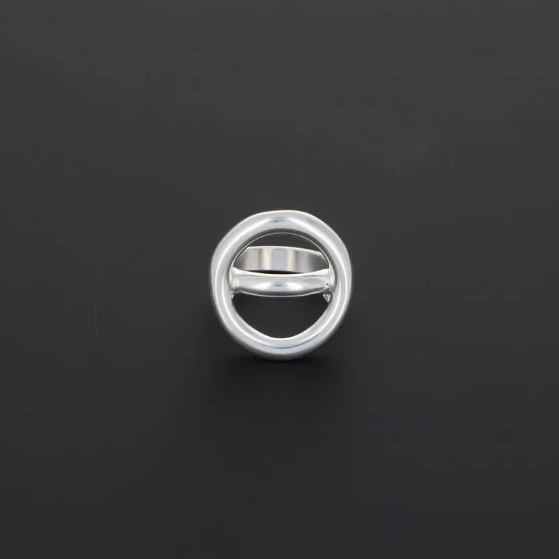 Secret de Cuir N°1200 bague cercle plaqué argent simple