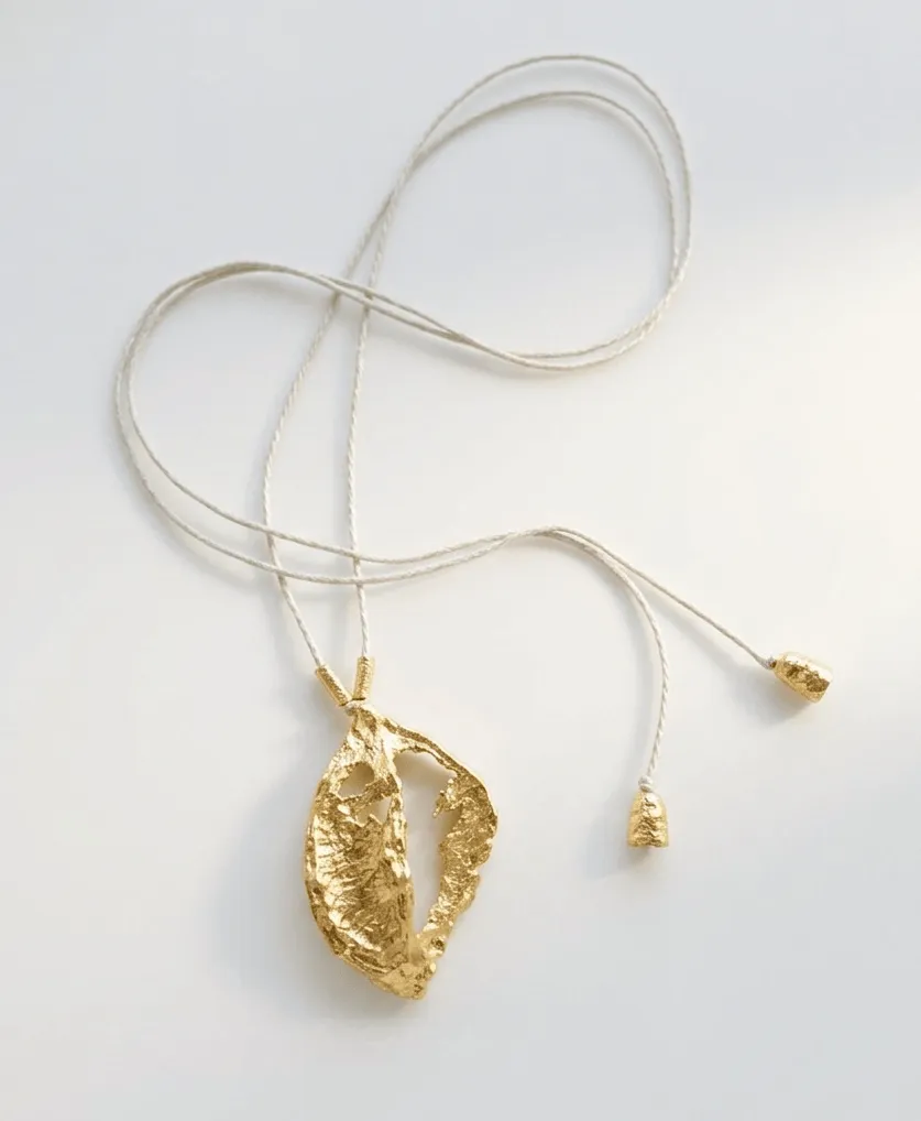 Elise Tsikis Metsovo collier coton 50 cm marin