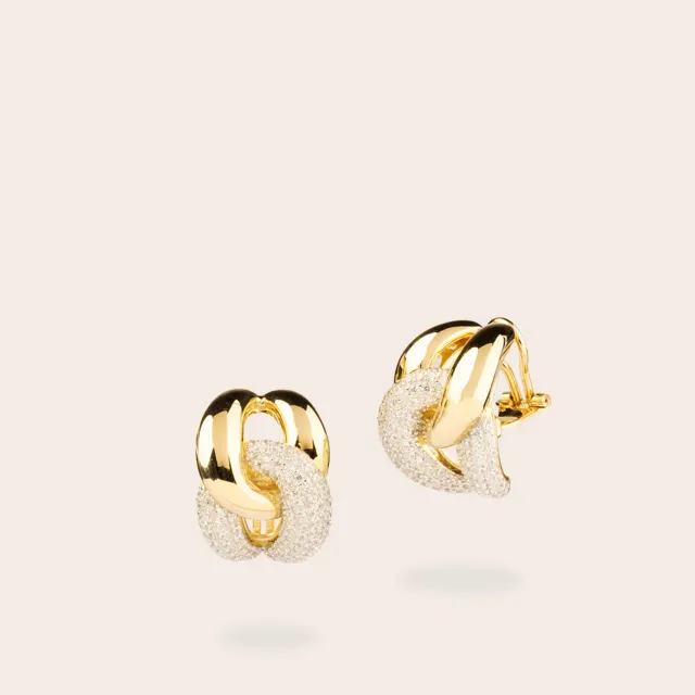 ULTIMA EDIZIONE noeud zircons boucles lobes