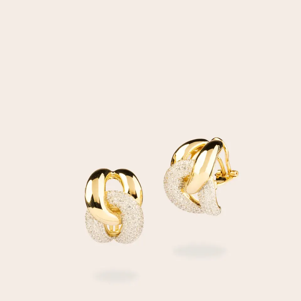 ULTIMA EDIZIONE noeud zircons boucles lobes