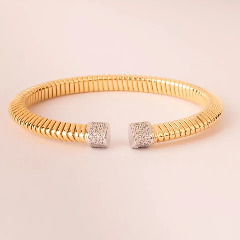 Ultima Edizione bracelet bangle bicolore plaqué or