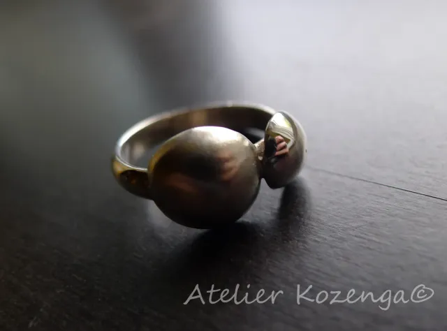 L'Atelier Kozenga Bully bague argent polie dépolie