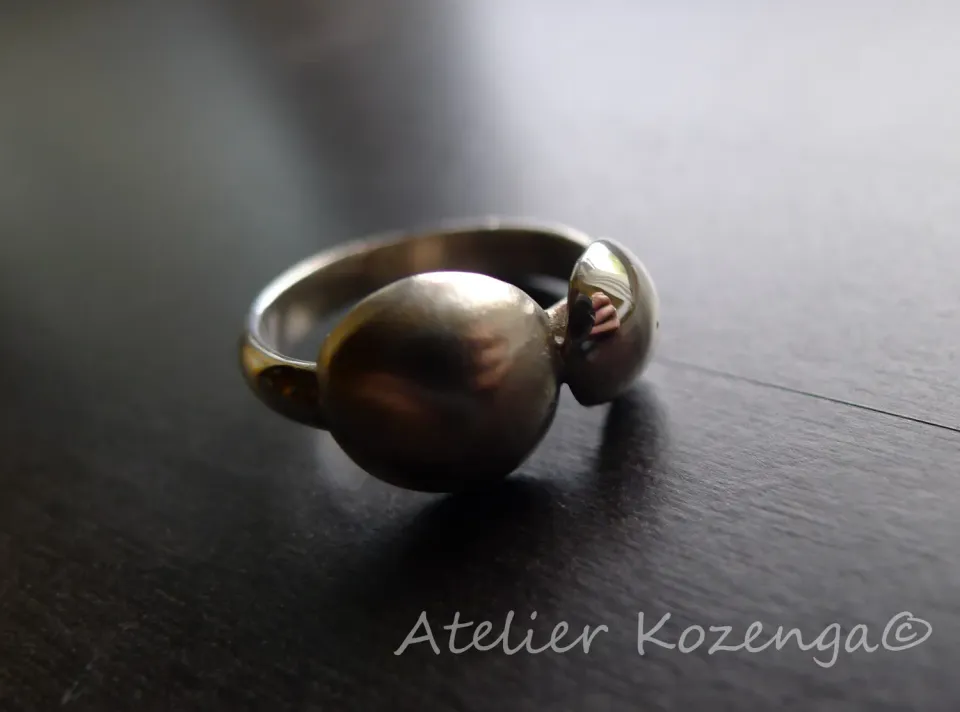 L'Atelier Kozenga Bully bague argent polie dépolie