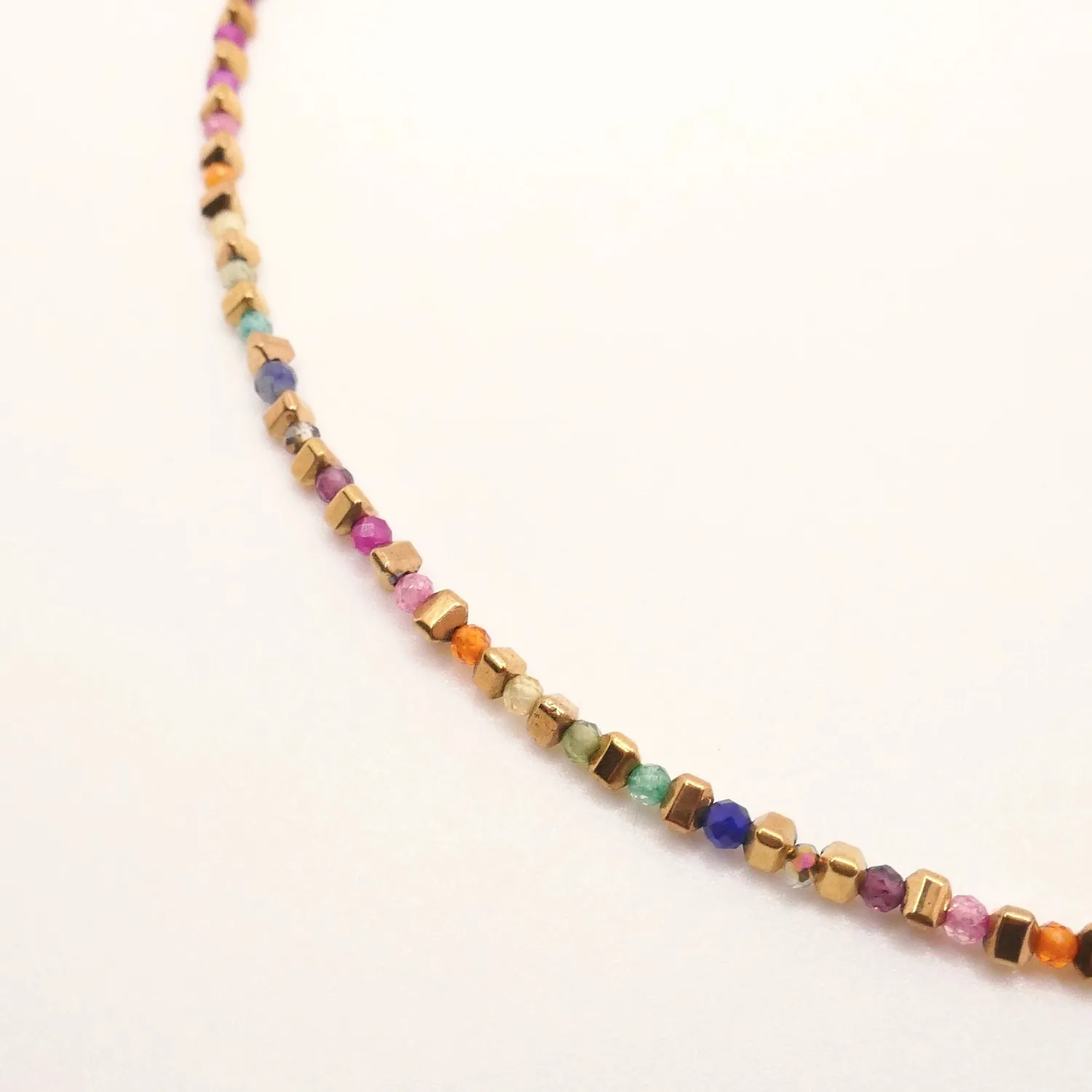 Cloralys Aziliz collier zircon multicolore 38 cm
