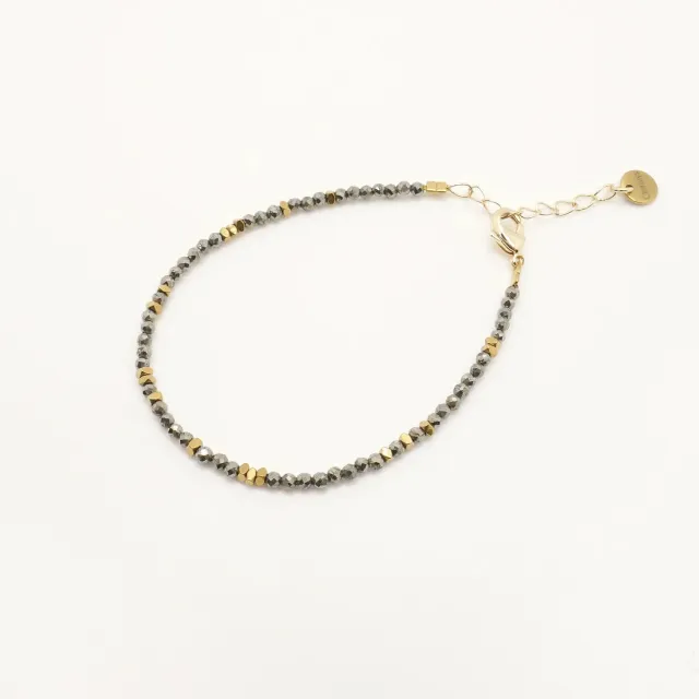 Cloralys Apolline bracelet pyrite doré 15+3 cm