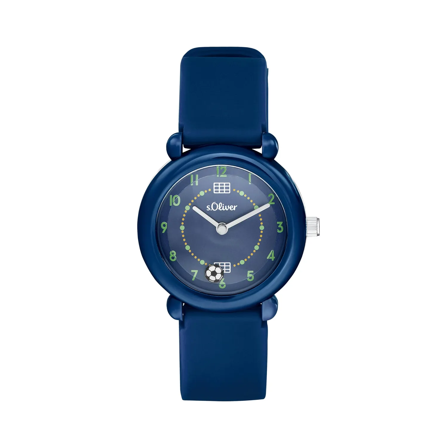 s.Oliver Montre Enfant Quartz Silicone Noir Étanche