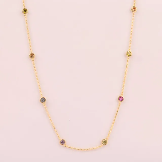 Ultima Edizione Zirconi Tondi Multicolor collier zircons multicolore
