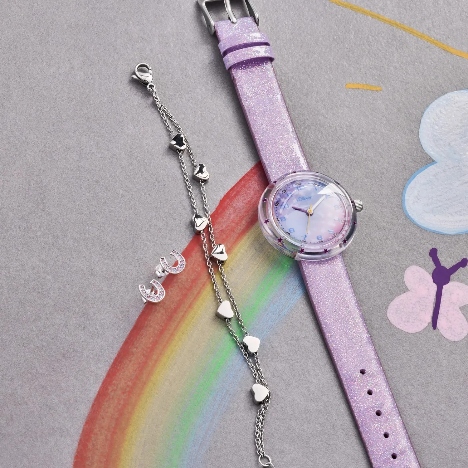 s.Oliver bracelet fille acier breloques 14-16 cm